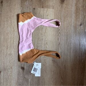 L*Space Pink and Brown Bikini Top